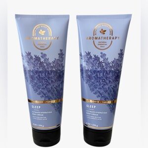 Bath & Body Works SLEEP Lavender Vanilla Hydration Cream 8oz Lot of 2